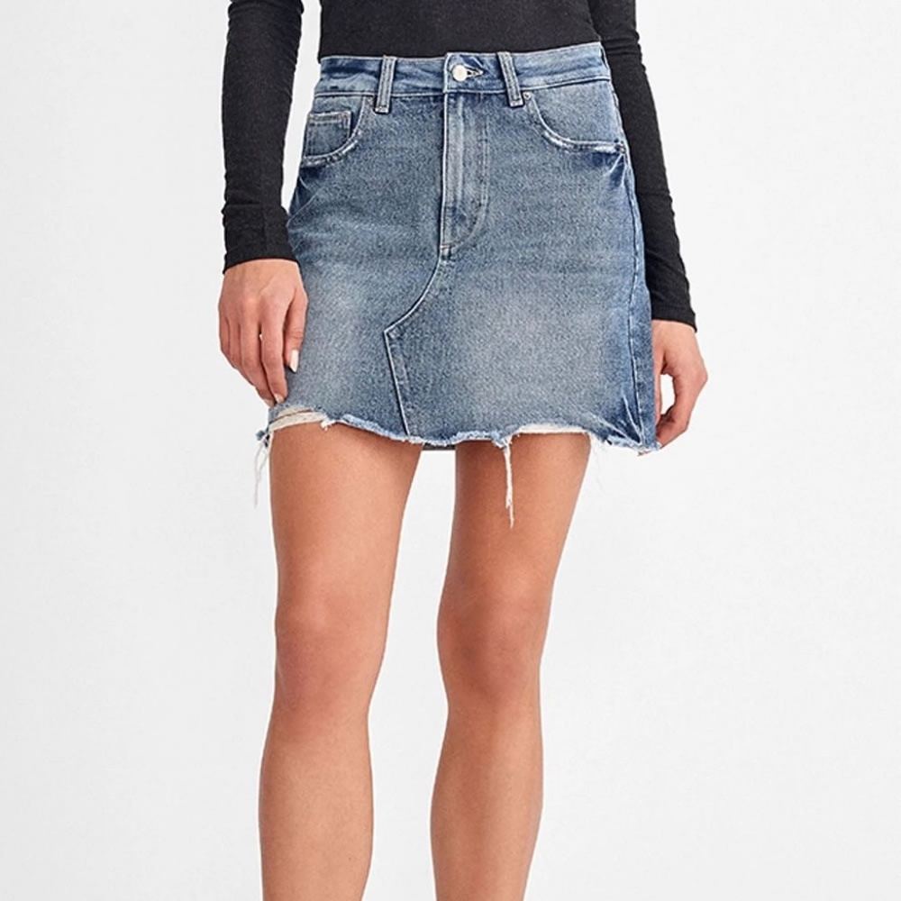 DL1961 Georgia High Rise Denim Mini Skirt
